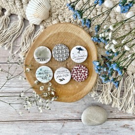 SET DE 6 BADGES 32MM GLOBE TROTTER
