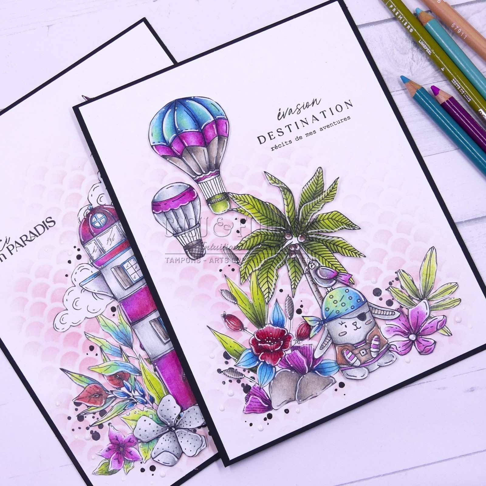 Tampons Transparents Lotus Et Carpe Koi - Scrapbooking Et Cartes Faites Main