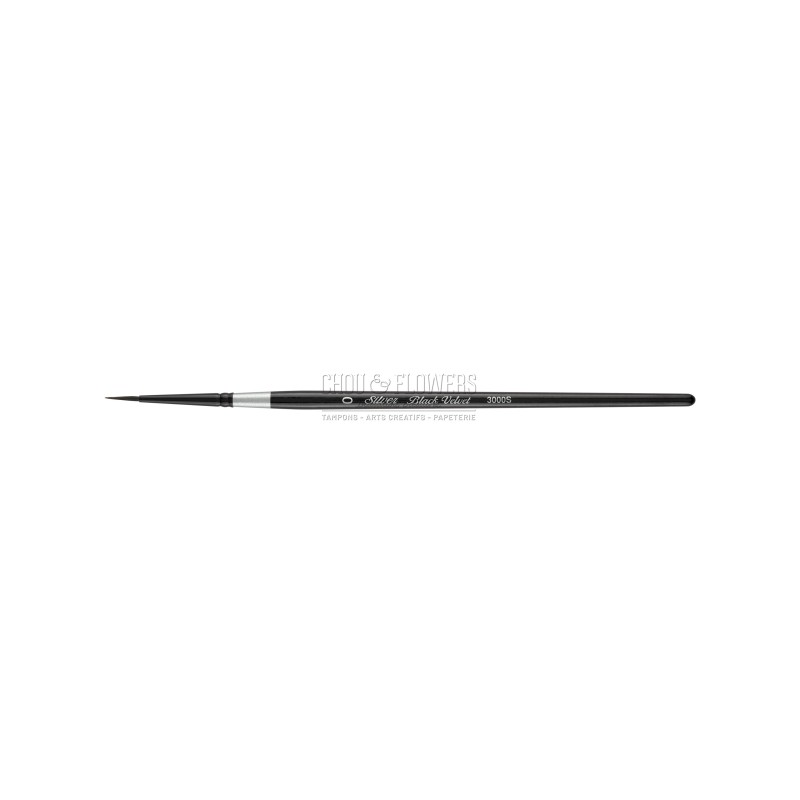 N°0 PINCEAU AQUARELLE ROND BLACK VELVET SERIE 3000S SILVER BRUSH