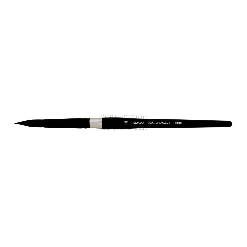 N°14 PINCEAU AQUARELLE ROND BLACK VELVET SERIE 3000S SILVER BRUSH